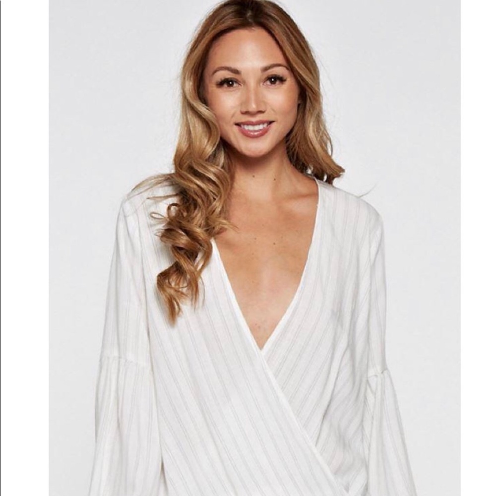 YARN DYE STRIPED LONG SLEEVE TOP